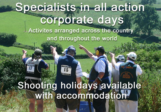 Specialist in all action corporate days. Activities arranged across the country and throughout the world